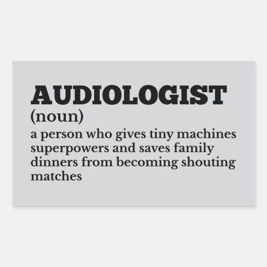 Audiologe Meaning Funny Sticker (Vorderseite)