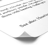 Audiologe Personalisiertes Geschenk Poster (Ecke)