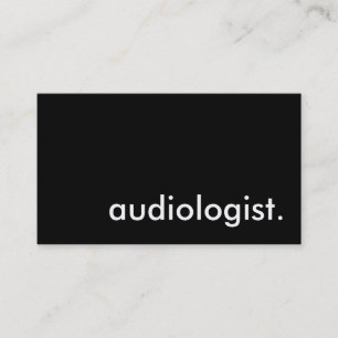 Audiologe. Visitenkarte