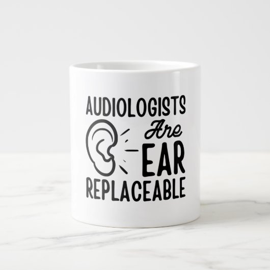 Audiologen sind erbitterbar, witzig Audiologie Jumbo-Tasse (Vorderseite)