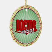 AUDIOLOGIE-DOKTOR AUDIOLOGIST BIG RED LOGO KERAMIKORNAMENT (Rechts)