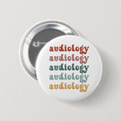 Audiologie | Doktor des Audiologen Retro Button (Vorne & Hinten)