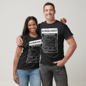 Audiologist Nutrition Facts Sarcastic Graphic T-Shirt (Unisex)