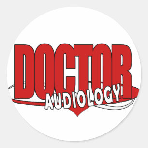 AUDIOLOGISTIN AUDIOLOGISTIN BIG RED LOGO RUNDER AUFKLEBER