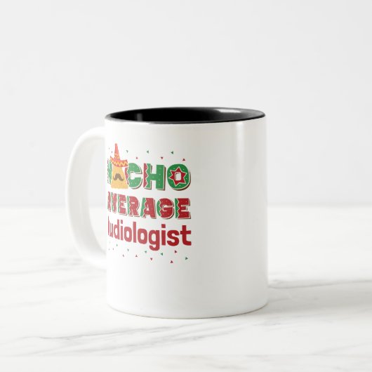 Audiology Nacho Average Audiologe Zweifarbige Tasse (Vorderseite Links)
