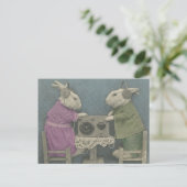 Audiophile Bunnies Postkarte (Stehend Vorderseite)
