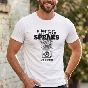 Audiophile Energie spricht lauter Soundwave-Grafik T-Shirt