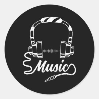 Audiophile Music Sound Typ Dj Runder Aufkleber