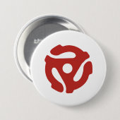 Audiophile Round-Button mit 45 RPM-Record-Adapter Button (Vorne & Hinten)