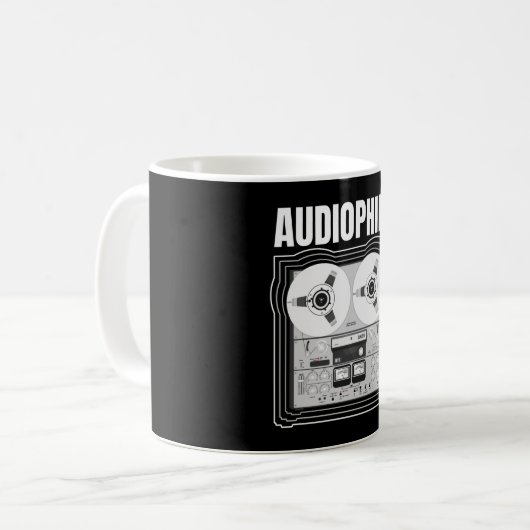 Audiophile Tape Recorder Tape Recorder Kaffeetasse (Vorderseite Links)