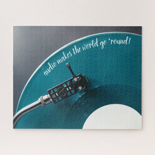 Audiophile Vinyl Album Lover Turntable Puzzle (Horizontal)