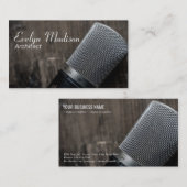 Audioradio mit Podcast-Mikrofon Visitenkarte (Vorne/Hinten)