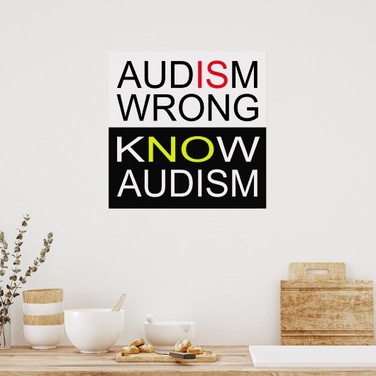 Audismus ist falsch poster (Küche)