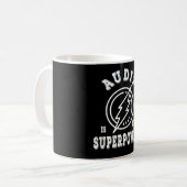 Audit ist meine Supermacht Kaffeetasse (Vorderseite Links)