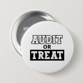 Audit oder Leckerei - Witziges Jahr des Buchhalter Button (Vorne & Hinten)