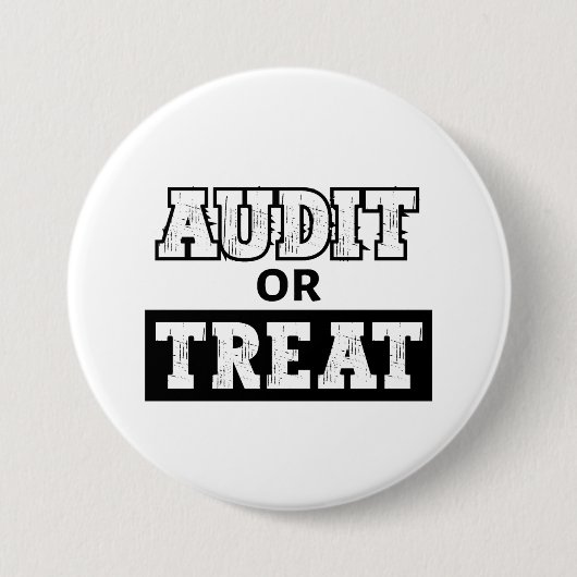 Audit oder Leckerei - Witziges Jahr des Buchhalter Button (Vorderseite)