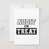 Audit oder Leckerei - Witziges Jahr des Buchhalter Dankeskarte (Vorderseite)