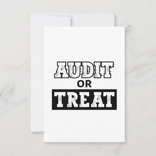 Audit oder Leckerei - Witziges Jahr des Buchhalter Dankeskarte (Vorderseite)