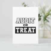 Audit oder Leckerei - Witziges Jahr des Buchhalter Dankeskarte (Stehend Vorderseite)