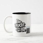 Audit-Spaß: Sei Audit, du kannst Zweifarbige Tasse (Links)