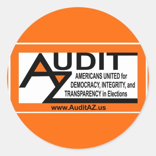 AuditAZ 3" Sticker Round (Vorderseite)