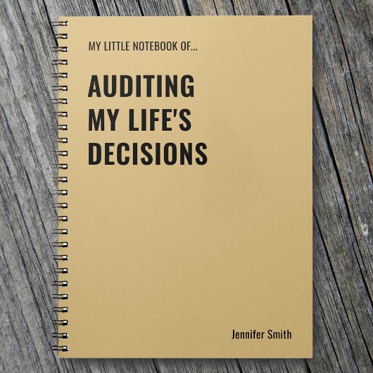 Auditing My Life Entscheidungen Auditor Notebook Notizblock