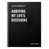 Auditing My Life Entscheidungen Auditor Notebook Notizblock (Vorderseite)