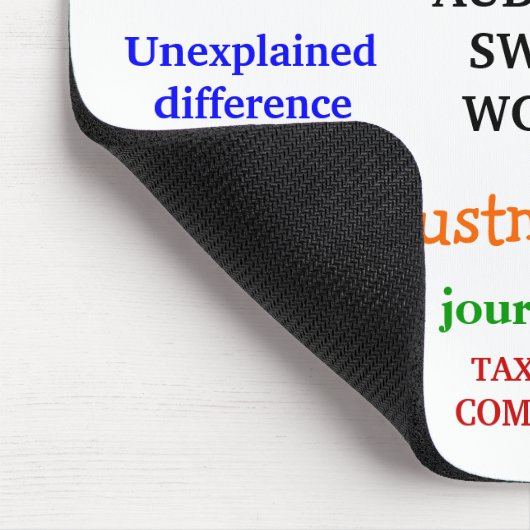 Auditing Swear Words Annoying Funny Auditor Gesche Mousepad (Ecke)