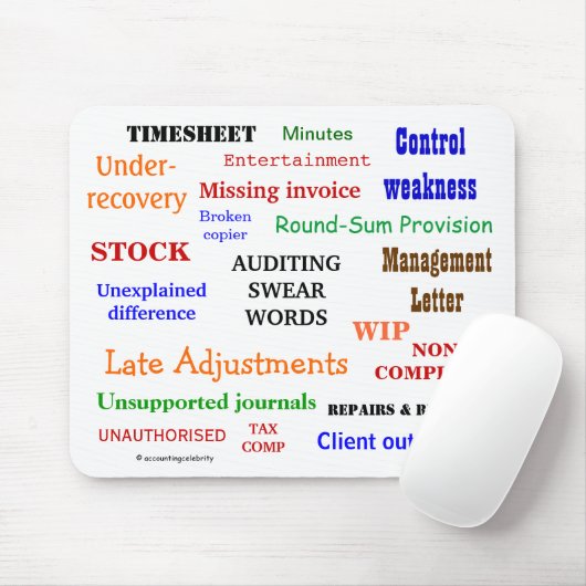 Auditing Swear Words Annoying Funny Auditor Gesche Mousepad (Mit Mouse)