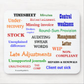 Auditing Swear Words Annoying Funny Auditor Gesche Mousepad (Vorne)