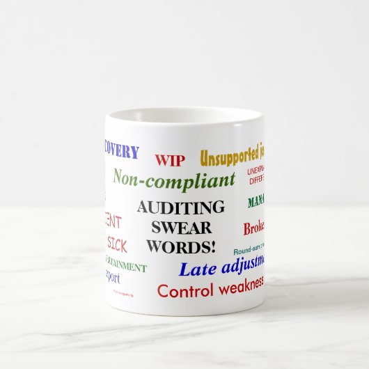 Auditing Swear Words grausame lustige Auditor Gesc Kaffeetasse (Mittel)