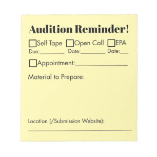 Auditive Erinnerung! Notizblock