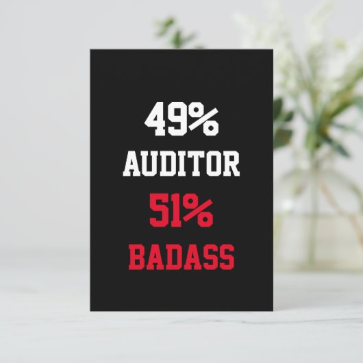 Auditor Badass Card Karte (Stehend Vorderseite)