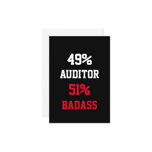 Auditor Badass Card Karte (Vorderseite/Rückseite Beispiel)