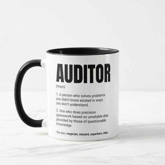 Auditor Definition Funny Job Tasse (Links)