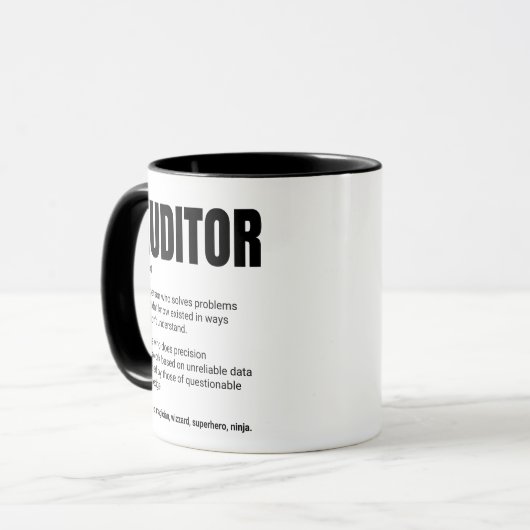 Auditor Definition Funny Job Tasse (Vorderseite Links)
