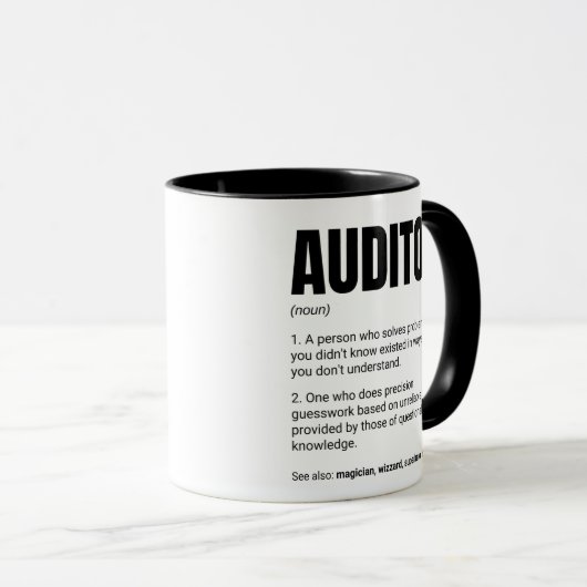 Auditor Definition Funny Job Tasse (VorderseiteRechts)