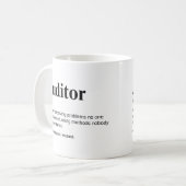 Auditor Funny Work Definition Kaffeetasse (Vorderseite Links)