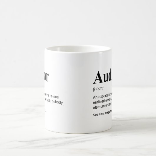 Auditor Funny Work Definition Kaffeetasse (Mittel)