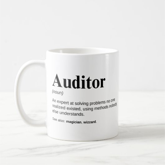 Auditor Funny Work Definition Kaffeetasse (Links)