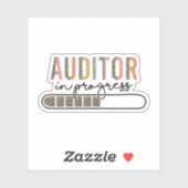 Auditor im Gange, zukünftiges Geschenk des Prüfers Aufkleber (Blatt)