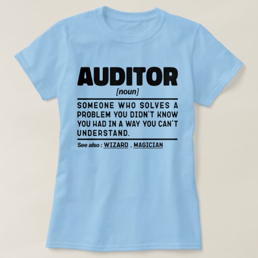 Auditor Noun Definition Company Mama Funny T-Shirt (Design vorne)