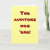 Auditor Wird Thank You Wird Auditing Graffiti Slog Dankeskarte (Vorderseite)