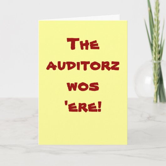 Auditor Wird Thank You Wird Auditing Graffiti Slog Dankeskarte (Vorderseite)