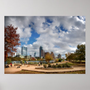 Auditorium Shows Downtown Austin Texas Fall 4 Poster