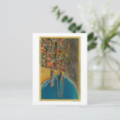 Auditorium, Strand und Regenbogen Pier Postkarte (Stehend Vorderseite)