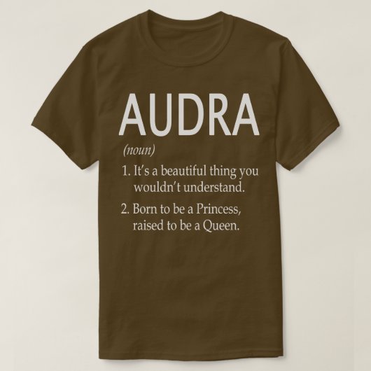 Audra Name Gift T-Shirt (Design vorne)