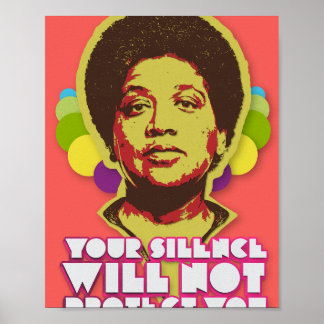 Audre Lorde Ihr Schweigen wird Sie nicht schützen Poster