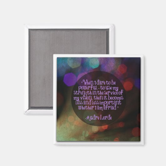 Audre Lorde Quote Magnet (Vorderseite/Rückseite)