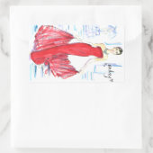 Audrey Awesomeness Rechteckiger Aufkleber (Tasche)